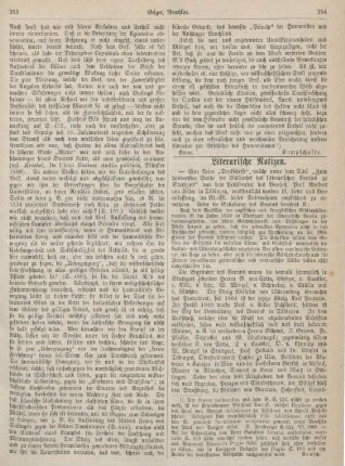 254-255 Literarische Notizen