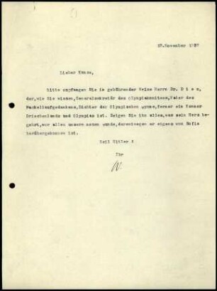 W. Wrede an E. Kunze