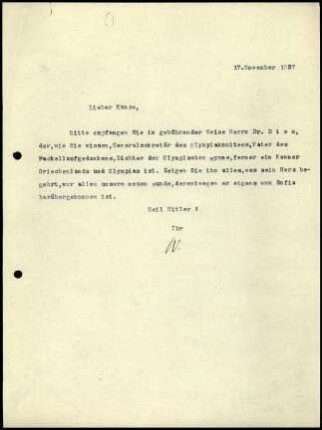 W. Wrede an E. Kunze