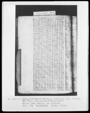 Arenberg-Sakramentar — Textseite, Folio 13verso