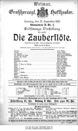 Die Zauberflöte
