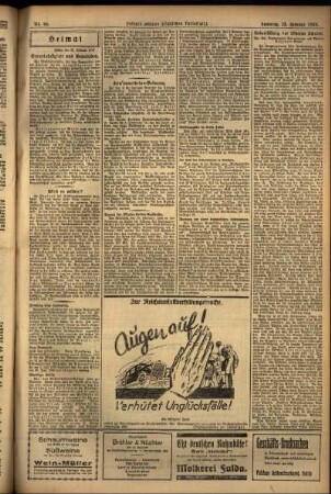 Zweite Ausgabe vom Samstag, den 23. Februar 1929.