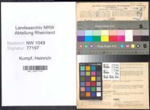 Entnazifizierung Heinrich Kumpf , geb. 06.06.1906 (Ingenieur)