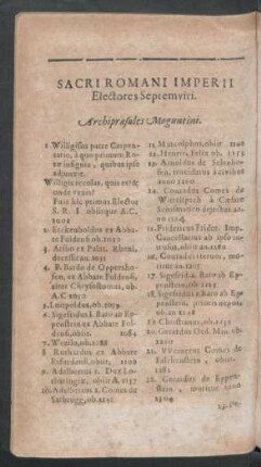 Sacri Romani Imperii Electores Septemviri.