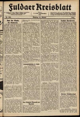 Ausgabe vom Sonntag, den 12. Oktober 1924.