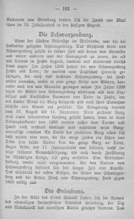 Die Schwarzenburg.