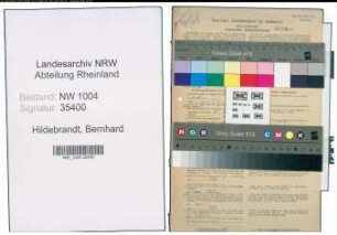 Entnazifizierung Bernhard Hildebrandt , geb. 05.12.1900 (Kaufm.Angestellter)