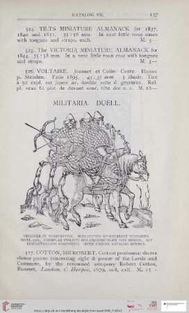 Militaria. Duell (Nr. 527 - 534)