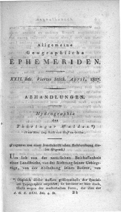 Viertes Stück April 1807