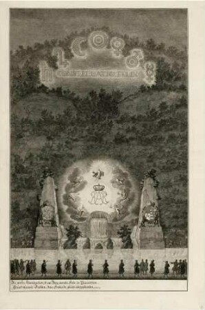 Große Illumination beim Saturnfest 1719 im Plauenschen Grund