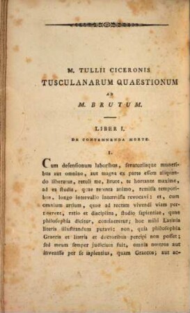 Markus Tullius Cicero's Tuskul. Untersuchungen an M. Brutus : in fünf Büchern deutsch und lateinisch