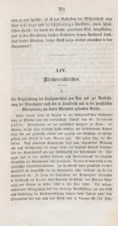 761-766 Kirchenrechtlichens