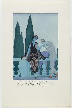 "La Villa d'Este", aus dem Mode-Almanach "Falbalas et Fanfreluches 1923"