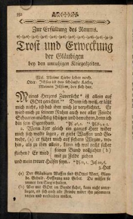 332-336, Zur Erfuellung des Raums. Trost und Erweckung ...