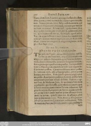 Epist. XI. Venlonam. Ioanni Puteano, Fratri suo.