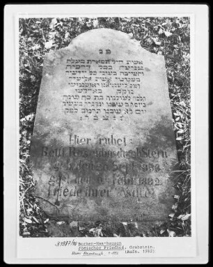 Grabstein Betti Rosenbusch (+1882)