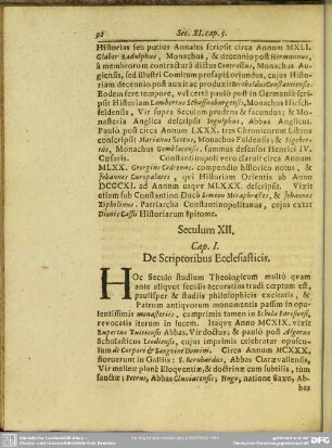Seculum XII.