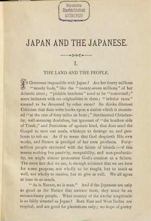 Japan and the Japanese : Essays by Kanzō Uchimura
