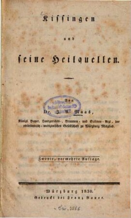 Kissingen und seine Heilquellen