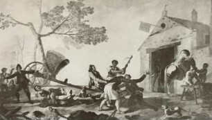 Kutsche, zweirädrig, Gemälde von F. de Goya