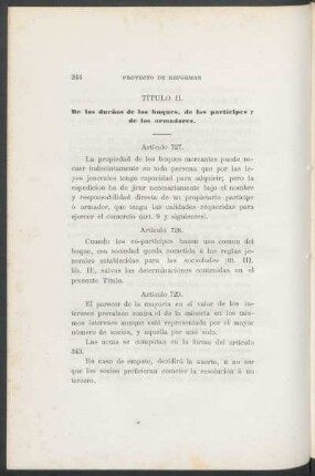 Título II. - De los dueños de los buques, de los partícipes y de los armadores.