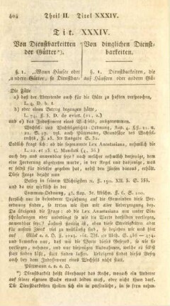 Tit. XXXIV. Von dinglichen Dienstbarkeiten