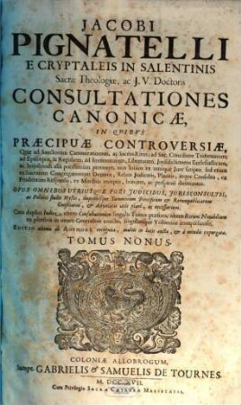Consultationes Canonicae, 9