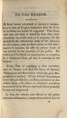 The Lives of the most celebrated English poets : with criticisms extracted from Dr. Johnson
