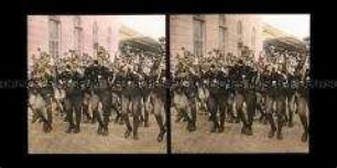 Militärkapelle beim Ausmarsch eines ungarischen Regiments, Wien