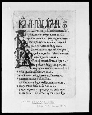 Serbischer Psalter — Initiale