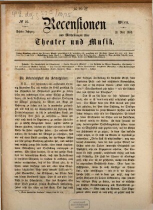 Recensionen und Mittheilungen über Theater und Musik, 10,25. 1864
