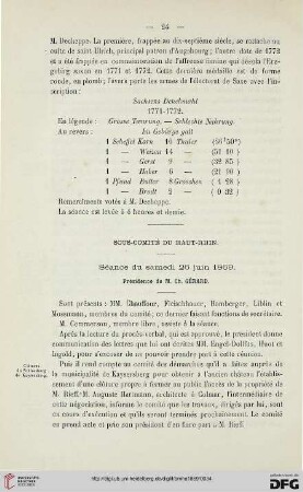 Sous-comité du Haut-Rhin: séance du samedi du 26 juin 1869