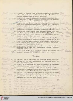 Textilien (Nr. 324-335)
