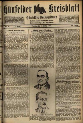 Zweite Ausgabe vom Dienstag, den 04. März 1930.