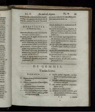 De Gemmis. Titulus Sextus