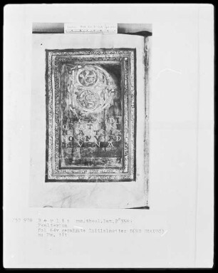 Psalter aus Werden — Textzierseite mit Initiale D, Folio 64verso