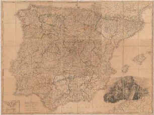 Mapa de España y Portugal : [gewidmet:] Marques De La Romana