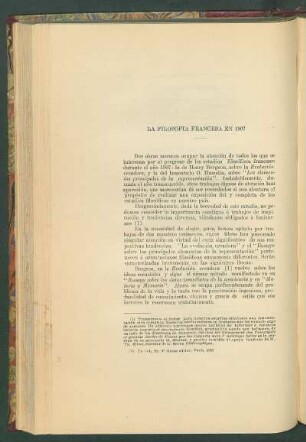 La filosofía francesa en 1907