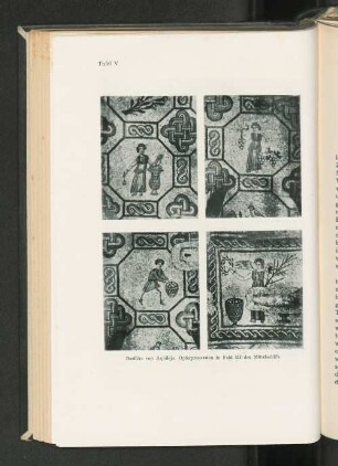 Tafel V Basilika von Aquileja. Opferprozession in Feld III des Mittelschiffs