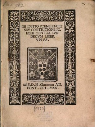 De initio poenitentie seu contritione contra Ludderum liber