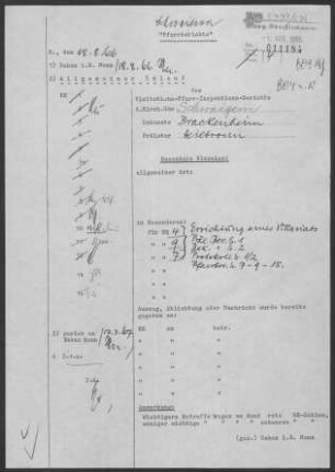 Schwaigern: Visitationsbericht mit Pfarrbericht 1966