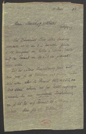 Brief an Breitkopf & Härtel <Leipzig> : 11.07.1897
