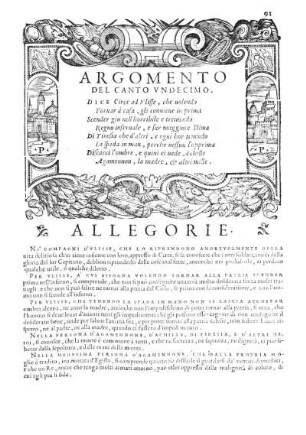 Argomento Del Canto Vndecimo.