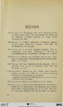 Bücher (Nr. 1017-1037)