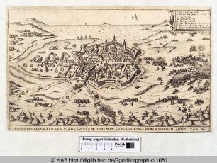 Wahre Conterfactur der Stadt Guyla wie die vom Turcken eingenomen worden. Anno. 1566