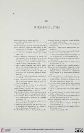 III. Indice degli autori