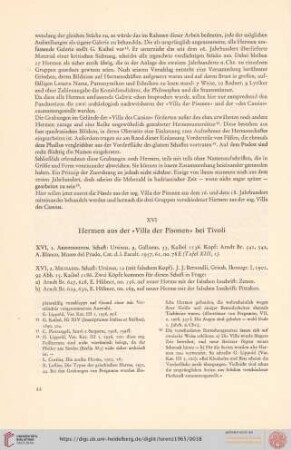 XVI. Hermen aus der "Villa der Pisonen" bei Tivoli