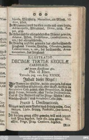 Illustratio Decimae Tertiae Regulae Cardinalis.