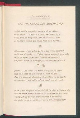 Las palabras del muchacho