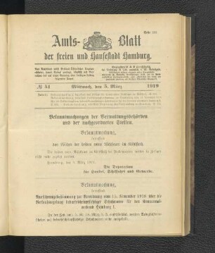 No.51, Mittwoch, den 5. März 1919